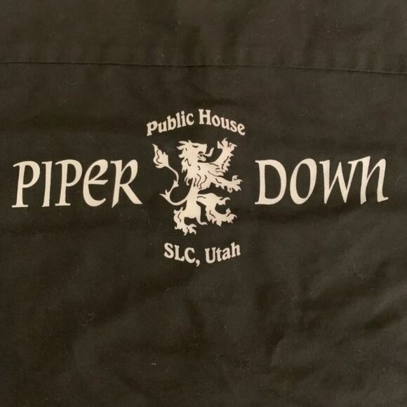 Uintah Brewing Piper Down Pub Black Short Sleeve Button Up Shirt Men’s Large - Picture 6 of 8